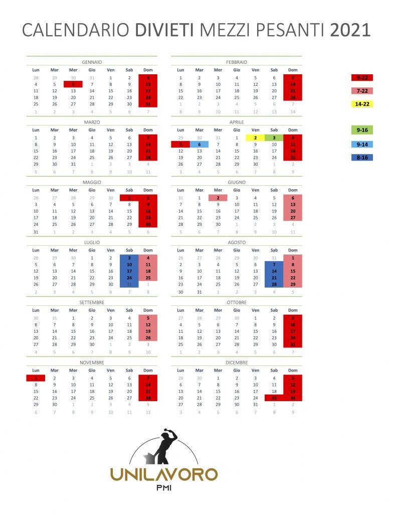 Calendario Divieti Mezzi Pesanti Ast Toscana